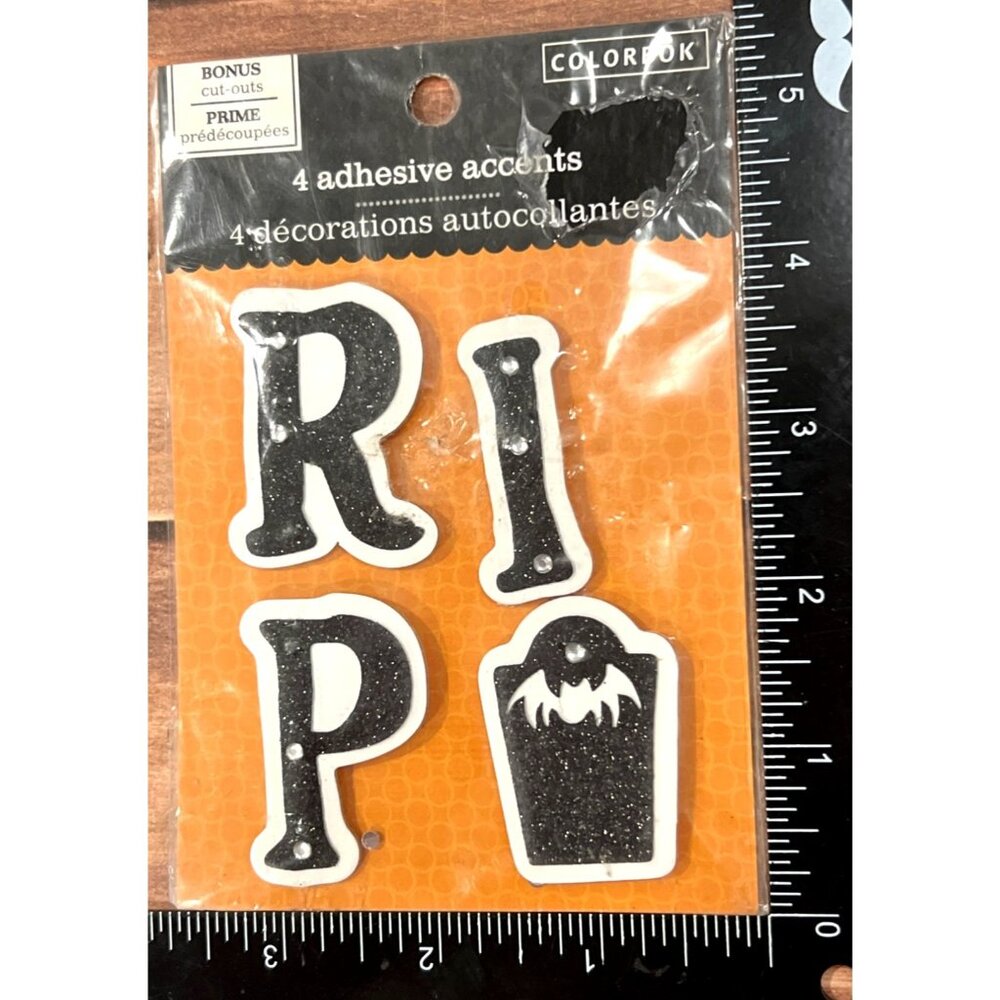 Halloween RIP Adhesive Accents By Colorbok 64088 Embellishment